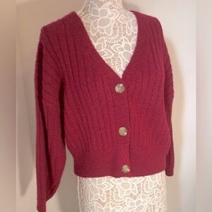 a new day Cardigan Long Sleeve Heather magenta women’s Size Medium